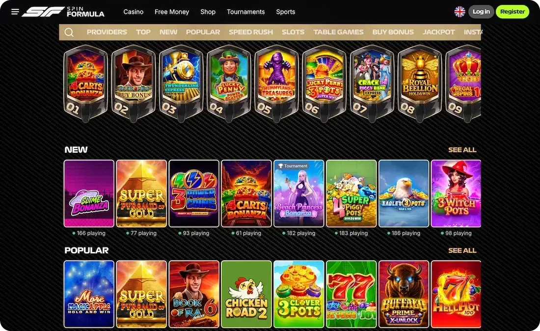 spinformula casino games